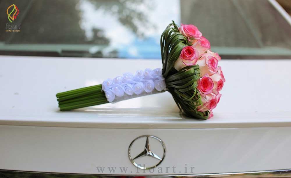مدل دسته گل عروس با گل رز مصنوعی
